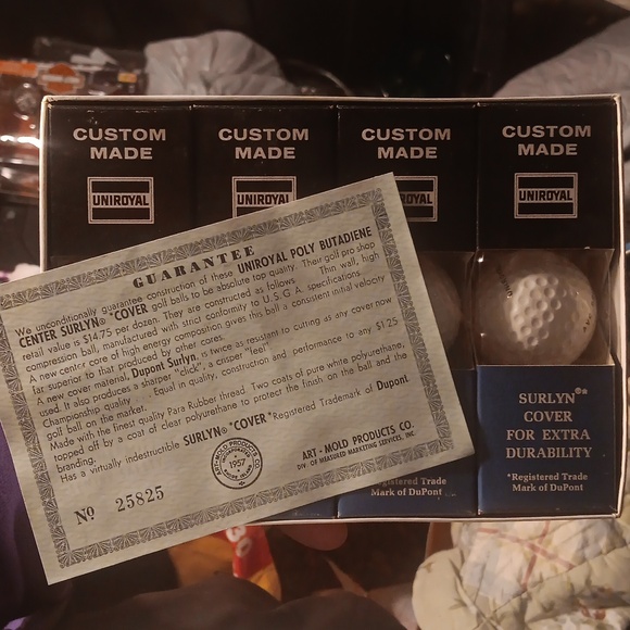 Vintage Custom Made Uniroyal Surlyn Golf Balls Made In USA Lot Of 12 - Picture 2 of 3